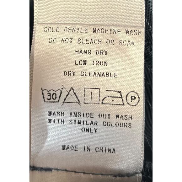 Miss Patina London Mini Dress Size Small Gray Pinstripe Kitten Collar Retro 60s - Picture 7 of 9